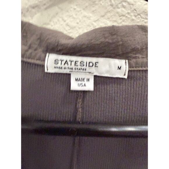 Anthropologie Stateside Long-Sleeve Polo Midi Dress Taupe M - Picture 6 of 10